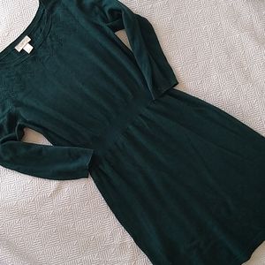 Hunter green Loft sweater dress